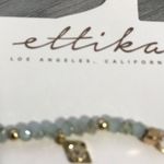 Ettika  Los Angeles Goldtone Necklace 16” With Faceted Beads and Crystal NIP Photo 5