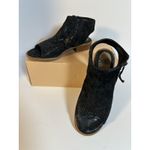 Sofft Nalda Sandals Size 6 Black Leather Peep Toe Perforated Sling Back Zipper Photo 1