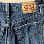Levi's  501 Dark Medium Wash Blue Distressed Denim Cut-Off Shorts EUC Size 25 Photo 8