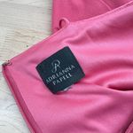 Adrianna Papell  Satin Crepe Cowl Neck Gown in Spring Rose Pink Size 6 Photo 12