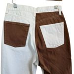Topshop  paneled straight Kort jeans in brown and white
Women’s Size 9 Photo 8