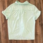 Peace Love World  Collared Gauze Top Mint Green Photo 5