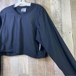 Decree 2X Womens Black Long Sleeve Crewneck Compression Swim Top Photo 2