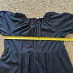Elizabeth and James navy blue long sleeve peasant dress size L Photo 11