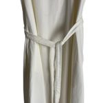 La Ligne Andie Belted White Sleeveless Scoop Neck Cotton Midi Dress Size XL Photo 9