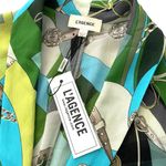 L'Agence  Arabell Romper Sea Green Swirl Chiffon Belted Women's Size 0 NWT Photo 4