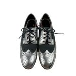 Ted Baker * Anoihe Oxford Loafers Womens US 9 Silver Gray Lace Up Quiet Luxury Photo 1