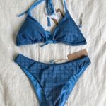 Berlook Blue Triangle top and bottom bikini set NWT Photo 0