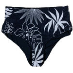 Carve Designs  High Waist Bikini Bottom S Black White Tropical Print Swimwear Photo 0
