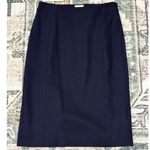 Reiss  Navy Back Pleated Pencil Skirt Photo 0