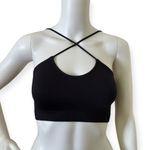 No Boundaries Black Ribbed Cross-Strap Crop Top Photo 4