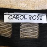 Carol Rose Black Top With Lace Lattice Neck/Yoke Photo 3
