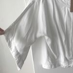 NWT Cotton Peasant Blouse Womens S Oversize Flare Sleeve Top Lagenlook Boho White Photo 6