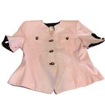 VINTAGE 1990'S KASPER A.S.L. LIGHT PINK & NAVY BLUE SHORT SLEEVE BLAZER (L) Size L Photo 8