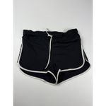 Athleta  Running Shorts White‎ Trim Athletic Gym Activewear Black Size M Photo 3