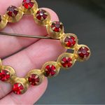 Vintage Unsigned Victorian Revival Red Stone Diamond Photo 6