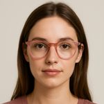 Quay Australia  Pink Clear Frame Eyeglasses – Lightweight Round Women’s Readers Photo 0