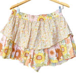 American Eagle  Outfitters AEO Ruffle Tiered Floral Print Mini Skort - L Photo 0