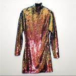 RtA Ansel Sequin Long Sleeve Mini Dress in Ecstasy Size 2 NEW Pink Photo 2