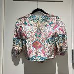 Sandro  Multicolor Floral Tie-Front Blouse Photo 5