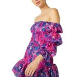 MISA Los Angeles NWT! Misa Noura Floral Print Smocked Off the Shoulder Minidress - Size XL Photo 0