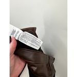 Abercrombie & Fitch 90's Straight Ultra High Rise Brown Faux Leather Pant SZ 37 Photo 8