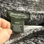 Eddie Bauer Black and Gray Cowl Neck Sweater with Safety Pin Fasteners XS Photo 1