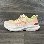 Hoka  Mach 6 Women's Size 8.5 D Wide Running Shoes Sneakers White And Orange Photo 3