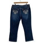 Nine West  Capri Jeans Womens 14 Dark Wash Embellish Mid Rise Western Cowgirl Photo 2