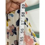 Lucky Brand  Floral Maxi Dress V Neck Drawstring Waist Cream Navy Pink Size Large Photo 14