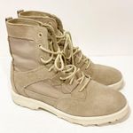 Sorel Caribou Combat Style Boot Women’s Size 6.5 OTM Tan Suede Photo 2