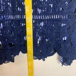 Vineyard Vines size 4 small Kentucky derby Blue lace overlay stripe dress sleeve Photo 6