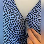 Lascana Blue Printed Smocked Wrap Look Top Size 8/10 Photo 2