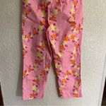 Lilly Pulitzer Mizner Pink Lei-O Back Floral Capri Pants Size 6 White Label Photo 7