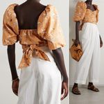 Johanna Ortiz Latin Gaucho Organic Cotton Top Size 0 NWOT Tan Photo 4