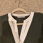 Sandro Paris Olive Green Shift Dress Minimalist Quiet Luxury Office Size Small Photo 10