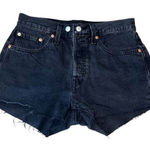 Levi's  Womens 501 Button Fly Cut‎ off Cotton Denim Shorts Black Size 27 Photo 0
