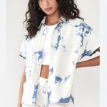 AMO linen blend boxy shirt size M Blue Size M Photo 0