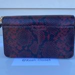 Michael Kors MK Sonia Medium Snake Embossed Leather Shoulder Bag - Merlot Photo 2