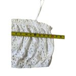 EXPRESS White Eyelet Cropped Top Size L NWT | 42-24 Photo 5