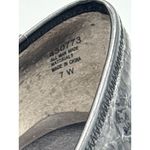 Black Faux Croc Leather Buckle Kitten Heels Size 7W Photo 5