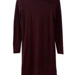 J.Crew Sweater Dress Womens Size XXS Burgundy Wine Long Sleeve Turtleneck Soft Photo 1