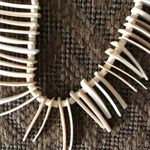 Vintage MCM Seashell Beaded necklace 18" Multi size shape Beige Cream White Photo 1