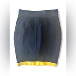 Versace Gianni Black Bodycon Mini Skirt with Yellow Accent Hem Made in Italy Photo 1