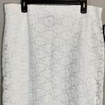 Alfani NWT Women's Size 16 Lace Elastic Waistband White Above the Knee Skirt Photo 5