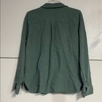 J.Crew  WOMENS GREEN GAUZEY BUTTON UP BLOUSE TOP MEDIUM Photo 4