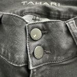 Tahari Kelly black mid rise slimming skinny jeans, size 14W minimalist preppy Photo 15