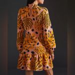 Farm Rio NWT Palms Mock Neck Sweater Long Sleeve Mini Dress in Pink & Leopard Photo 3