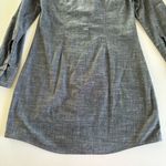 Marine layer  Blue Denim Chambray Mini Button Up Long Sleeve Shirt Dress Small Photo 8