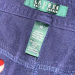 Ralph Lauren Lauren Womens Navy Blue Straight Leg Pants Size 14 Cotton Blend Photo 9